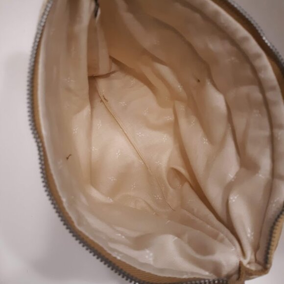 New South Western Stripe Clutch travel Hanging Clutch make-up bag Brown Wristlet - Picture 3 of 5